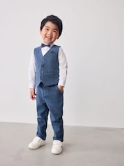 Blau - Baker by Ted Baker Set mit Weste, Hemd und Hose - Image 1 of 11