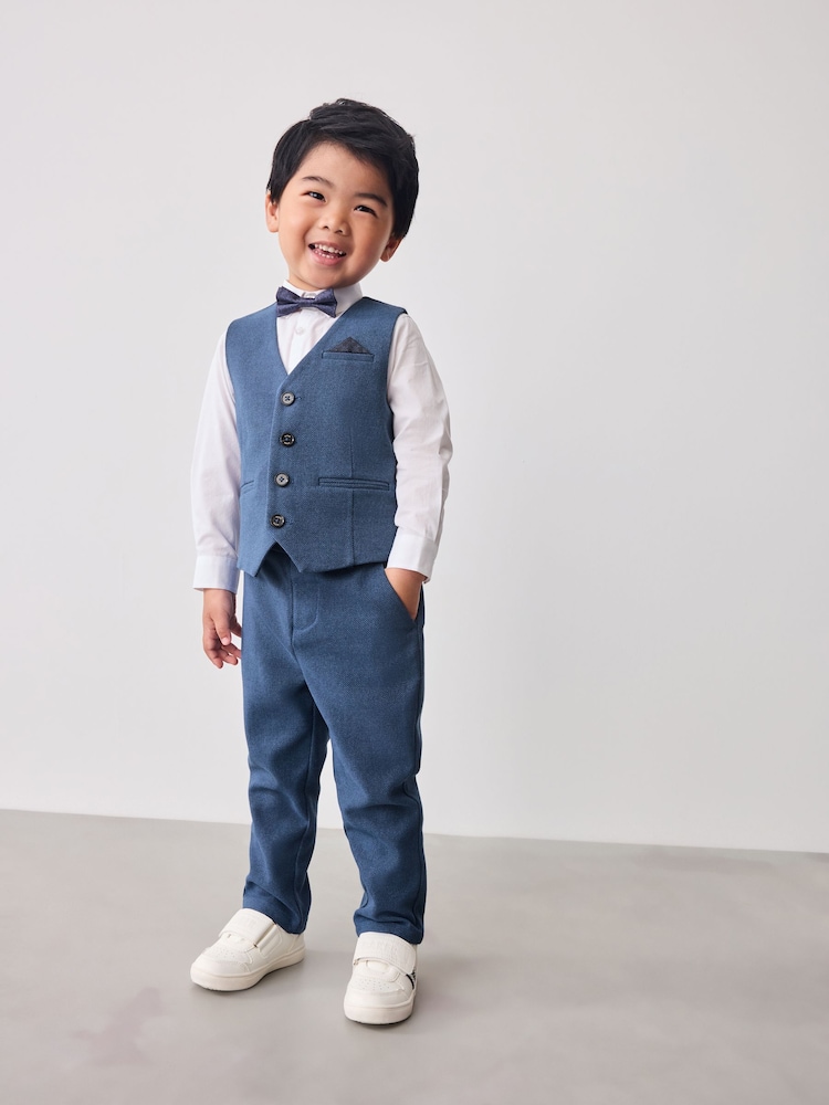 Blau - Baker by Ted Baker Set mit Weste, Hemd und Hose - Image 1 of 11