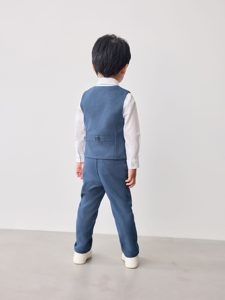 Blau - Baker by Ted Baker Set mit Weste, Hemd und Hose - Image 3 of 11