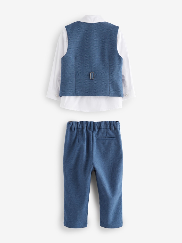 Blau - Baker by Ted Baker Set mit Weste, Hemd und Hose - Image 7 of 11