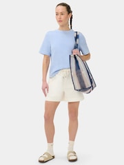 Μπλε - Sweaty Betty Μπλούζα Elevated Cotton σε ίσια γραμμή - Εικόνα 2 από 4