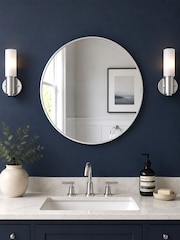 Showerdrape Woolwich Chrome Framed Round Mirror - صورة 1 من 4