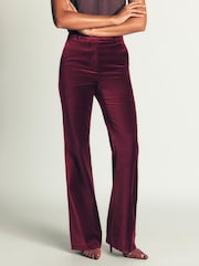 Boden Purple Flare Velvet Trousers - Image 6 of 7