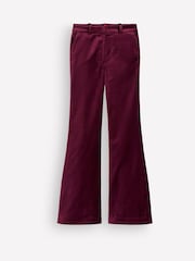 Boden Purple Flare Velvet Trousers - Image 7 of 7