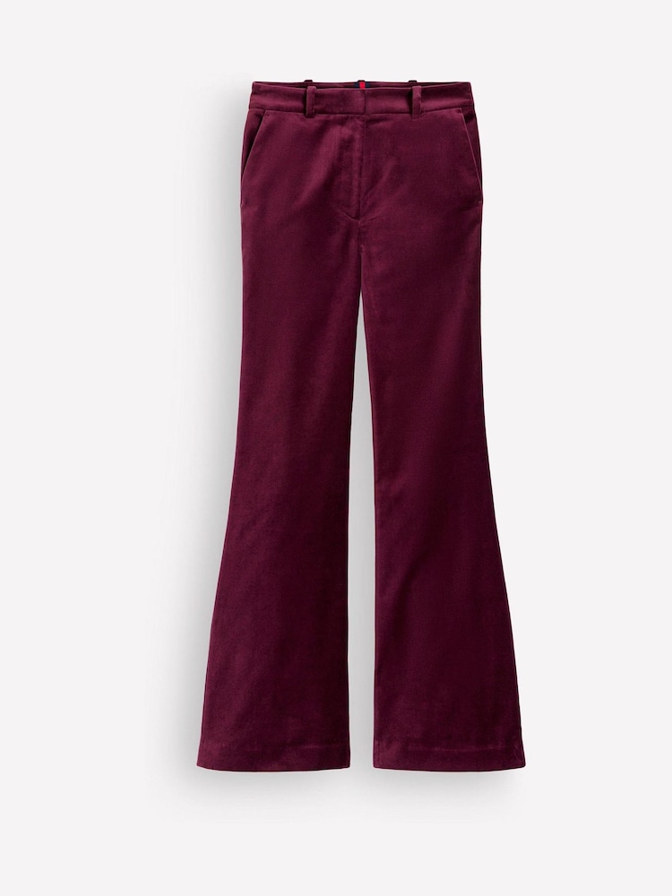 Boden Purple Flare Velvet Trousers - Image 7 of 7 Boden Purple Flare Velvet Trousers - Image 7 of 7