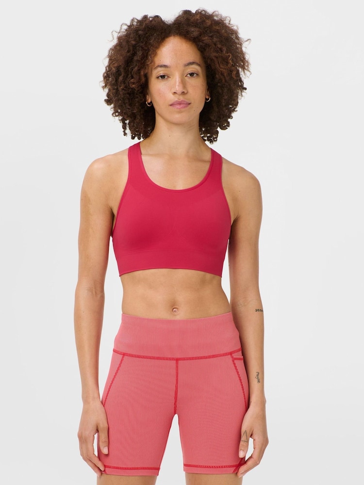 Sweaty Betty Red Stamina Seamless Sports Bra - Image 4 of 4