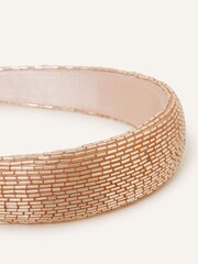 Accessorize Gold Beaded Headband - Image 2 of 2