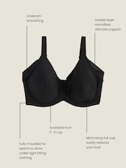 Black/White F-K Cup Under Arm Smoothing Non Pad Wired Minimising Ultimate Comfort Bras 2 Pack - Image 4 of 12