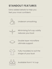 Black/White F-K Cup Under Arm Smoothing Non Pad Wired Minimising Ultimate Comfort Bras 2 Pack - Image 5 of 12
