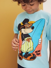 Blue Mickey Short Sleeve T-Shirt (3mths-8yrs) - Image 1 of 8