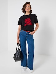 Joe Browns Short Sleeve Love Forever Embroidered T-Shirt - Imagen 5 de 8