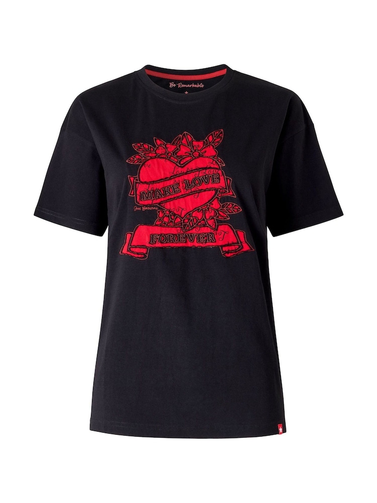 Joe Browns Short Sleeve Love Forever Embroidered T-Shirt - Imagen 8 de 8