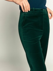 Boden Green Flare Velvet Trousers - Image 5 of 7