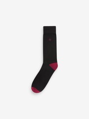 Contrast Heel 5 Pack Cushioned Sole Comfort Socks - Image 7 of 8