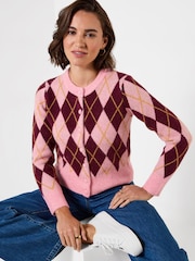 Joe Browns pārsteidzošais Argyle kardigans - Attēls 3 no 7