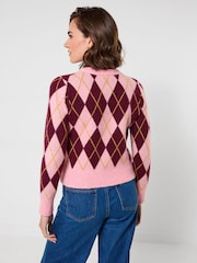 Joe Browns pārsteidzošais Argyle kardigans - Attēls 4 no 7