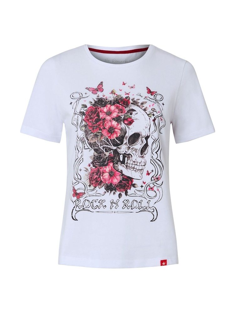 Joe Browns White Short Sleeve Skull Graphic T-Shirt - Image 5 of 5