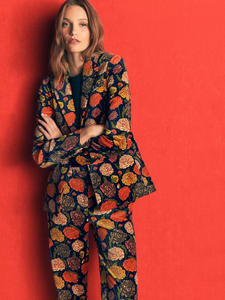 Boden Red Stamford Velvet Blazer - Image 2 of 6 Boden Red Stamford Velvet Blazer - Image 2 of 6