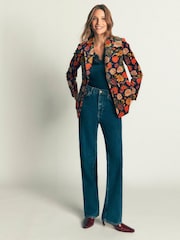 Boden Red Stamford Velvet Blazer - Image 4 of 6