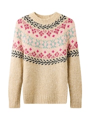 Joe Browns Cream Trinnie Floral Fairisle Jumper - Image 7 of 7