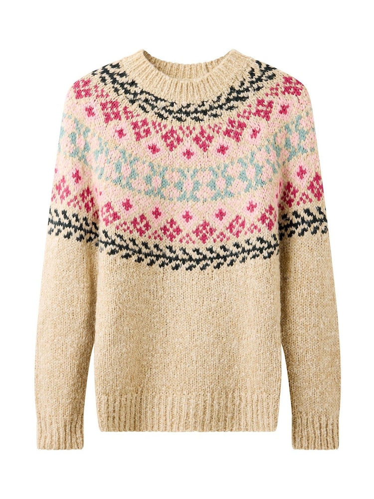 Joe Browns Cream Trinnie Floral Fairisle Jumper - Image 7 of 7 Joe Browns Cream Trinnie Floral Fairisle Jumper - Image 7 of 7