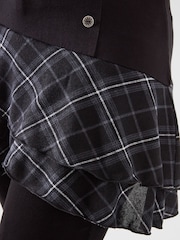 Joe Browns Black Checked Cowl Neck Tunic Top With Button Detailing - Image 7 of 8