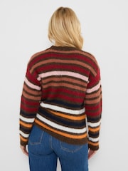 Joe Browns Brown Autumn Days Fluffy Striped Jumper - Image 4 of 5