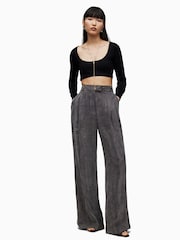 AllSaints Grey Elle Trousers - Image 2 of 8