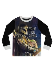 Character Grey Star Wars The Mandalorian 100% Cotton Pyjamas 2 Pack - Image 4 of 5