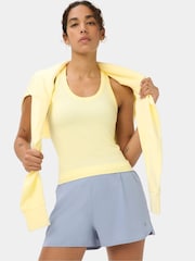 Sweaty Betty Yellow Athlete Crop Seamless Workout Tank Top - Image 1 of 5