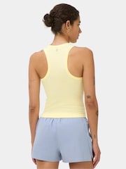 Sweaty Betty Yellow Athlete Crop Seamless Workout Tank Top - Image 3 of 5