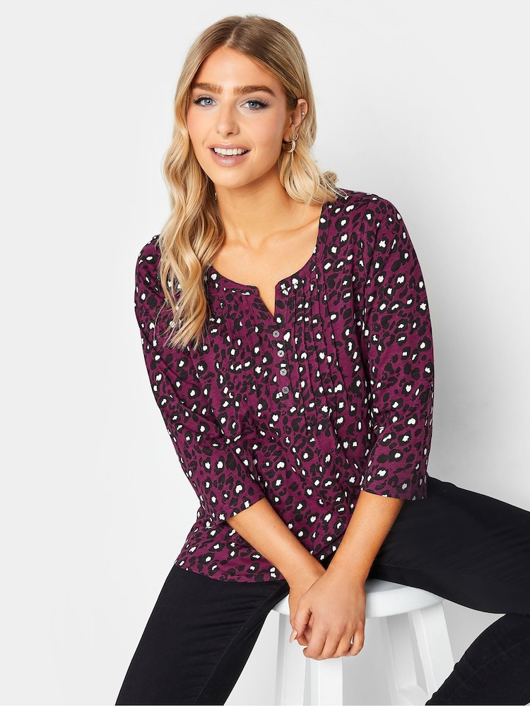 Lila - M&co Henley-Oberteil - Bild 1 von 4