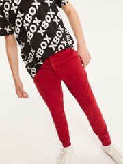 Red Skinny Fit Cuffed Joggers (3-16yrs) - Image 1 of 6