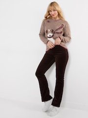 Joe Browns Brown Cooper Embroidered Fluffy Dog Jumper - Image 3 of 6