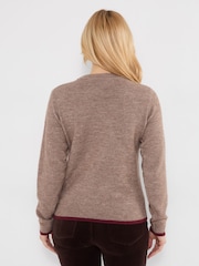 Joe Browns Brown Cooper Embroidered Fluffy Dog Jumper - Image 4 of 6
