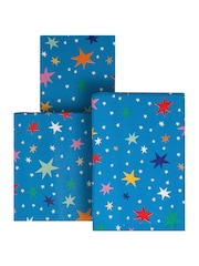 Hallmark Blue 3 x 2M Colourful Stars Wrapping Paper - Image 2 of 4