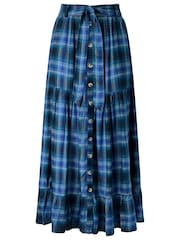 Joe Browns түймелі шотландкалы макси юбкасы - 6суретінің 5 суреті