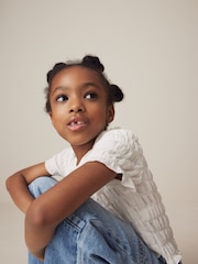 White Textured Top (3-16yrs) - Image 3 of 7