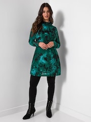 Top estilo túnica con cuello alto y estampado llamativo de Joe Browns - Imagen 1 de 5