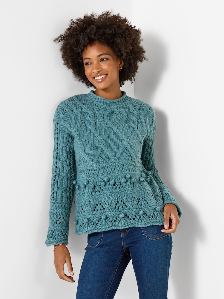 Joe Browns Blue Lizzy Fancy Knit Jumper - Image 1 of 5