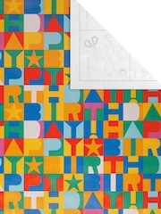 Hallmark Blue 6 x 2M Stars And Birthday Wrapping Paper - Image 2 of 4