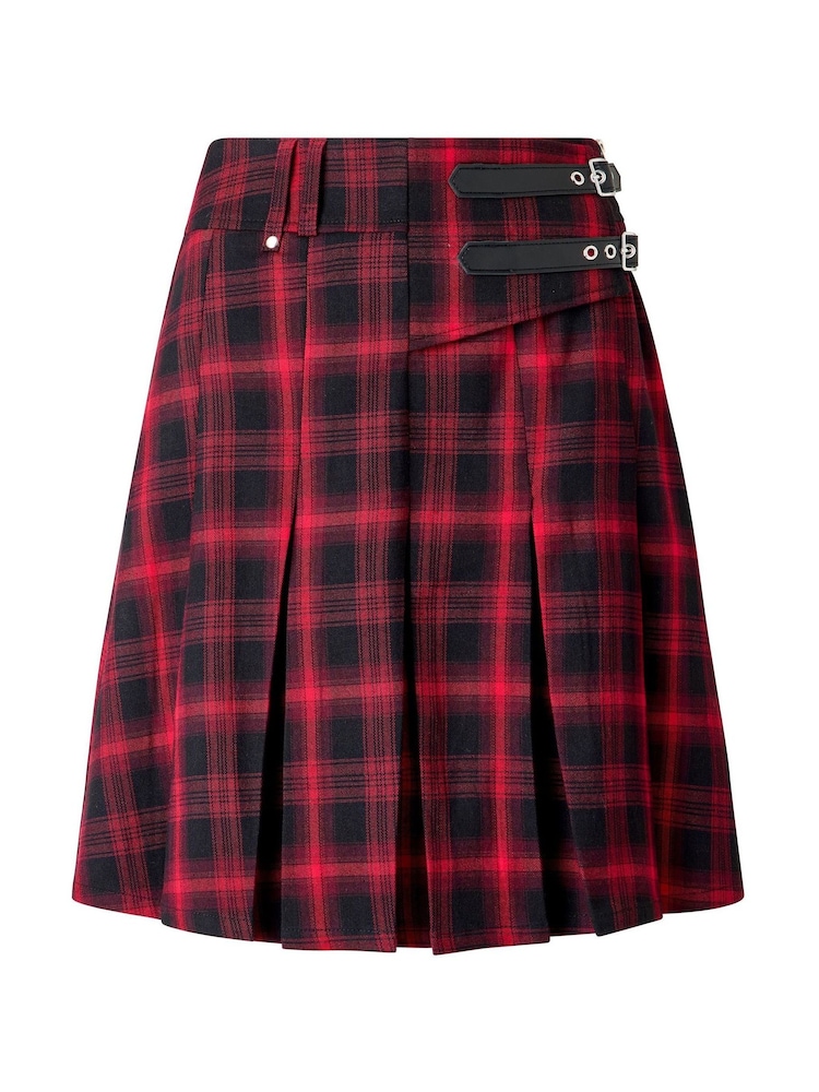 Joe Browns Double Buckle Checked Mini Skirt - 7의 이미지 7