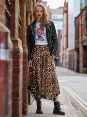 Joe Browns Leopard Print Maxi Skirt With Lace Hem detail - Bild 2 von 7