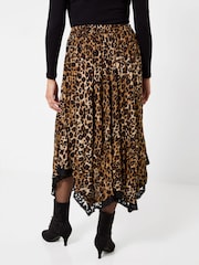 Joe Browns Leopard Print Maxi Skirt With Lace Hem detail - Bild 4 von 7