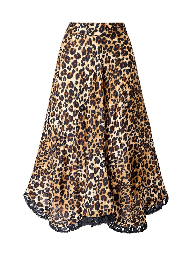 Joe Browns Leopard Print Maxi Skirt With Lace Hem detail - Bild 7 von 7 Joe Browns Leopard Print Maxi Skirt With Lace Hem detail - Bild 7 von 7