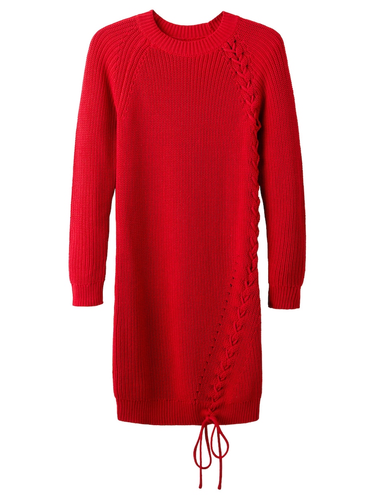 Joe Browns Red Roxy Lace Side Knitted Jumper Dress - Image 6 of 6 Joe Browns Red Roxy Lace Side Knitted Jumper Dress - Image 6 of 6