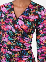 Joe Browns Floral Printed Jersey Wrap Front Top - Bild 2 von 5