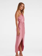 Forever New Pink Light Melissa One Shoulder Satin Dress - Image 3 of 4