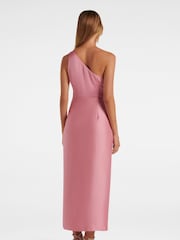 Forever New Pink Light Melissa One Shoulder Satin Dress - Image 4 of 4