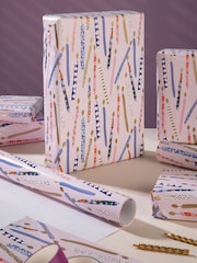 Hallmark Pink 3 x 2M Birthday Candles Wrapping Paper - Image 1 of 4